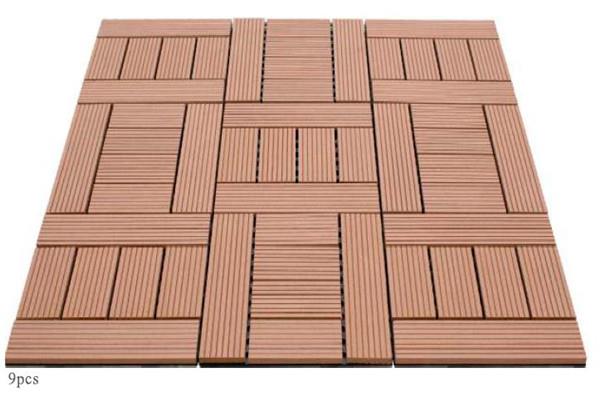 Non-slip Bathroom Tile WPC Deck Tile Sauna DIY Flooring