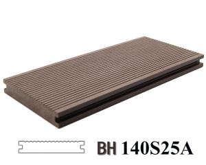WPC exterior sólido impermeable Decking compuesto plástico de madera Decking 140X25A