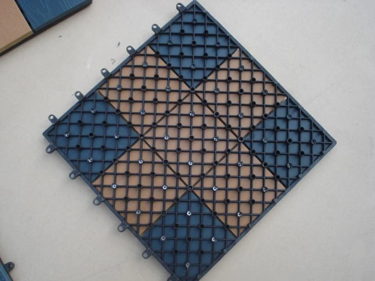 Interlock Waterproof Outdoor Decking Tile 300*300mm DIY Wpc Tiles